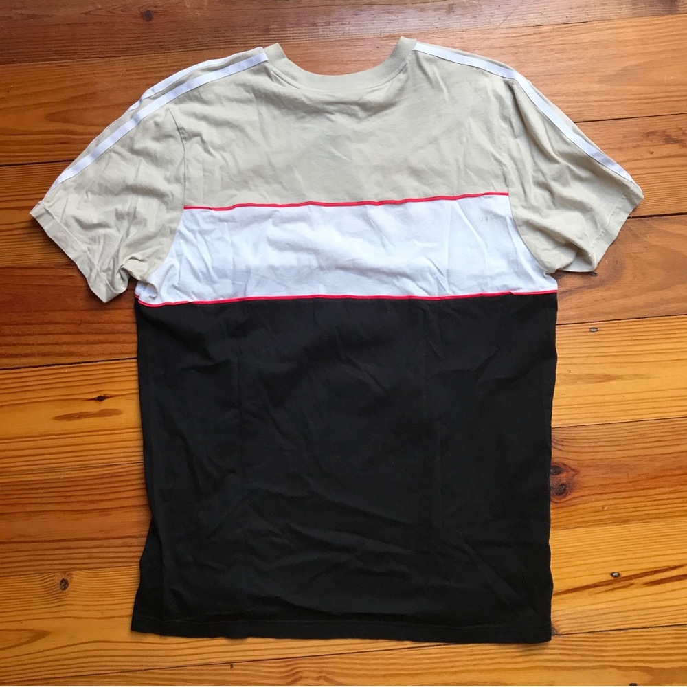 Adidas Cream White Red Black Graphic Tee Shirt, EUC, L - Picture 10 of 12